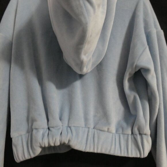 U KIDS | small (7-8) | Soft and Plush Light Blue Velour Zip-Up Hoodie | NWOT - Picture 12 of 14